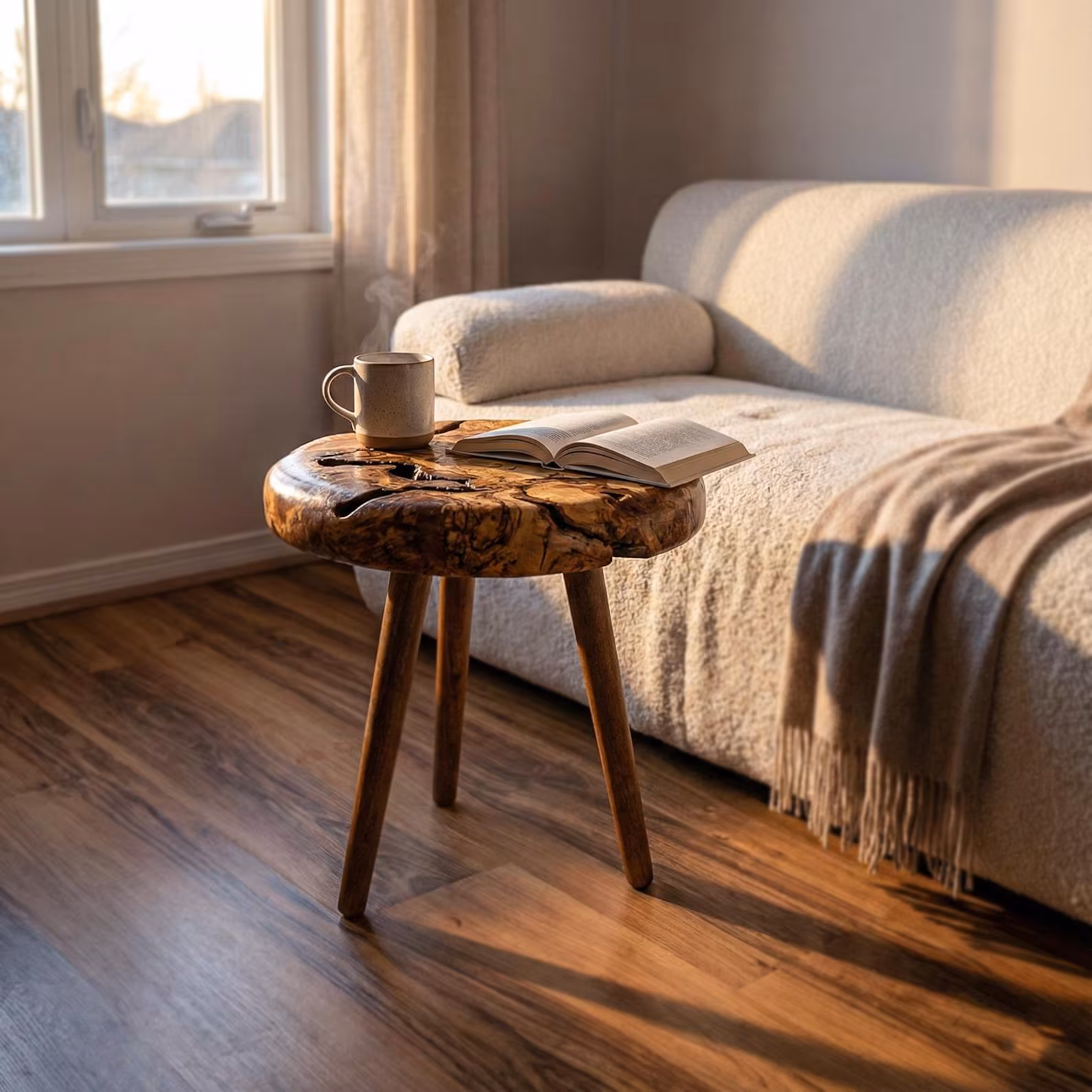 Autentic Large Round Live Edge Coffee Table