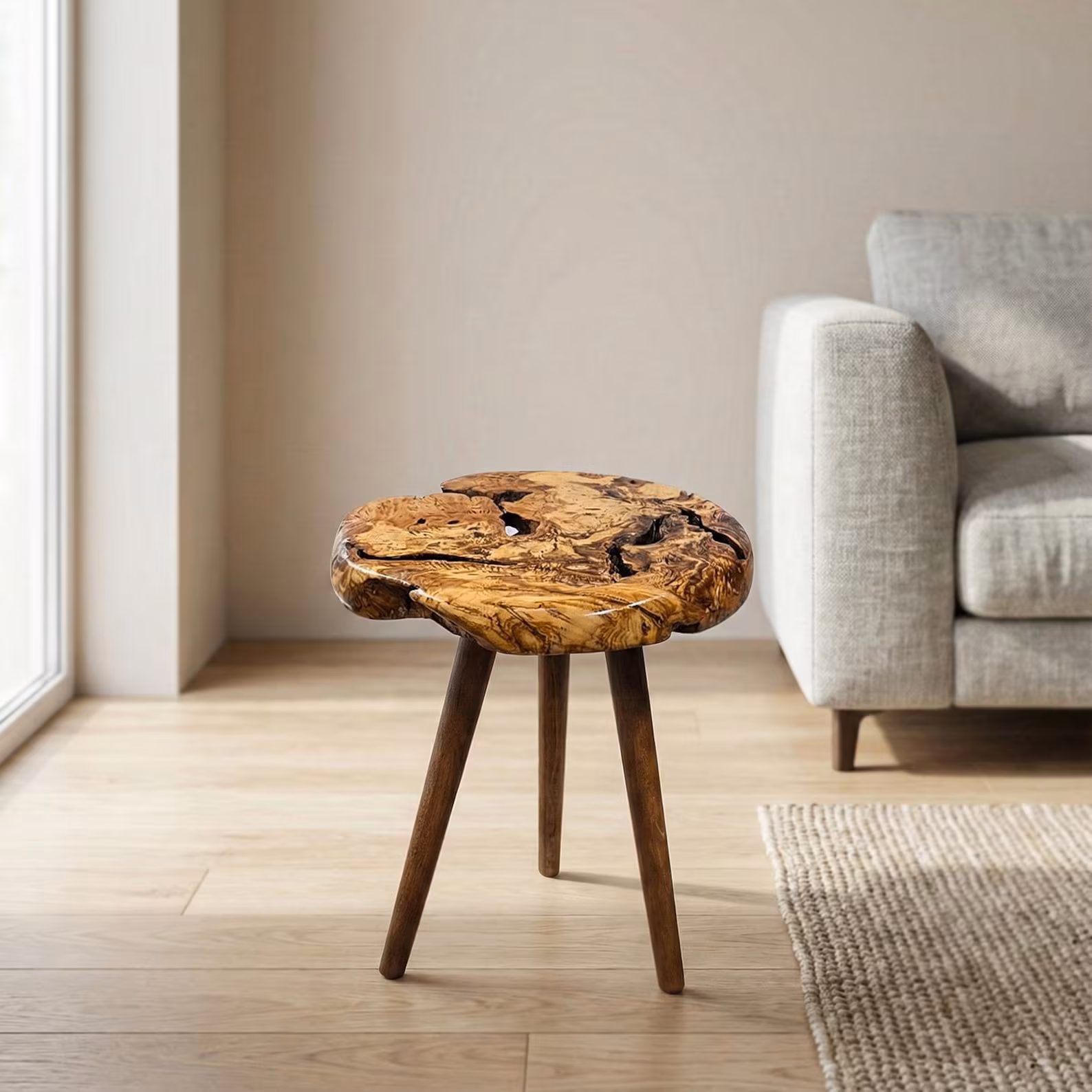 Autentic Large Round Live Edge Coffee Table - Image 9